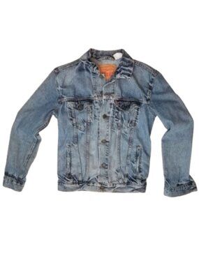 LEVI'S Denim Blue Jean Trucker Jacket 100% Cotton - Men's S